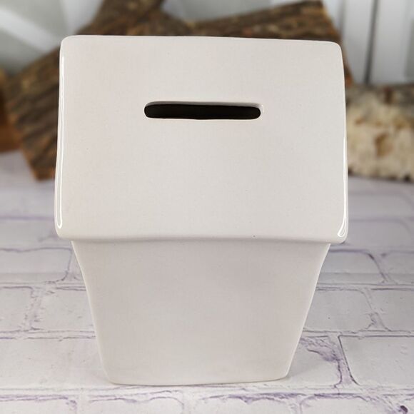 Rae Dunn RAINY DAY FUND Money Piggy Bank in Birdhouse Style Design - Picture 2 of 5